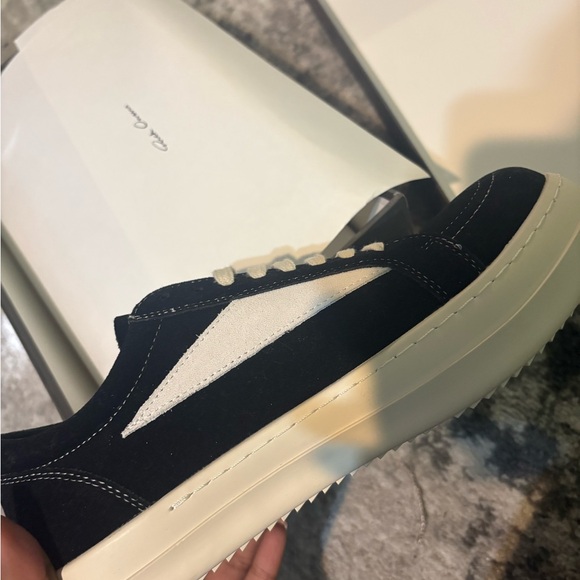 Rick Owens Black and Cream Men's Boots - Picture 4 of 7